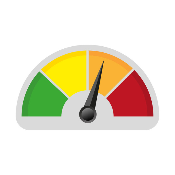 color speedometer. Business success. Vector illustration. stock image. EPS 10. - Vector, Image