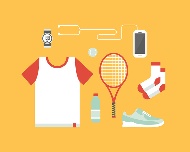 Sport and healthy lifestyle vector illustration. - Вектор, зображення