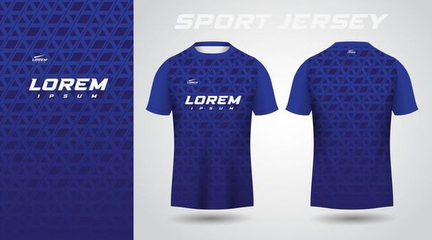 blauw shirt sport jersey ontwerp - Vector, afbeelding