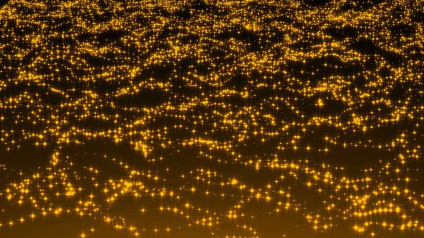 "Lussuoso oro scintillante particelle onda sfondo
" - Foto, immagini