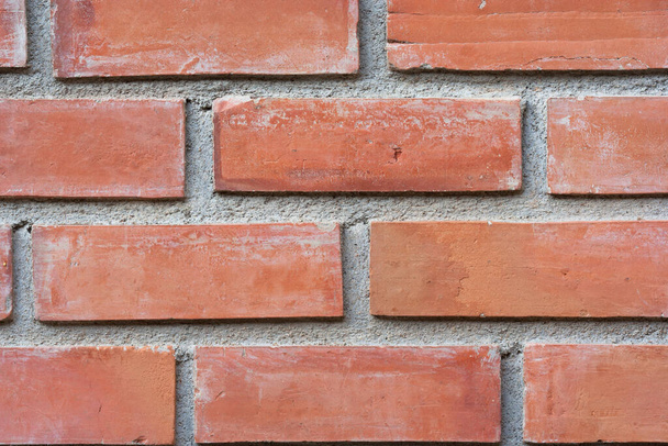 mur de briques brunes, fond texturé lapidé - Photo, image