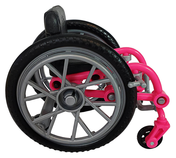 A pink low back Wheelchair used to get around - Foto, Imagem
