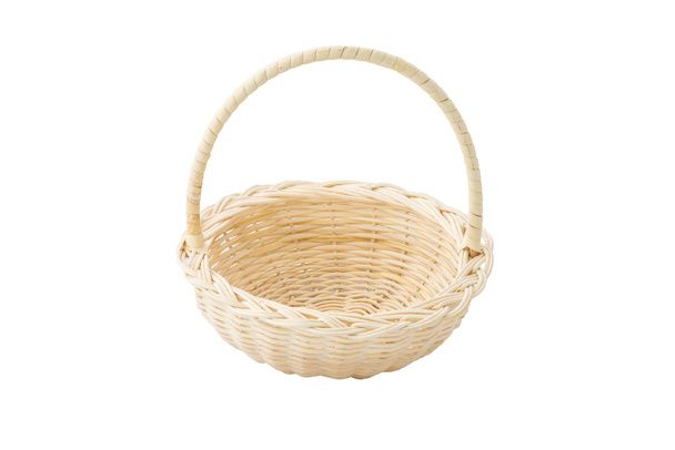 Empty wicker basket isolated - Photo, Image