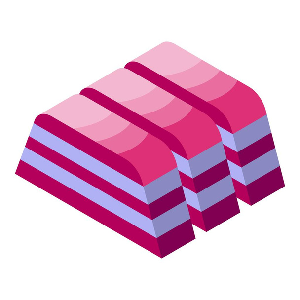 Candy jelly roll icon isometric vector. Cute marmalade. Sugar food - Vecteur, image