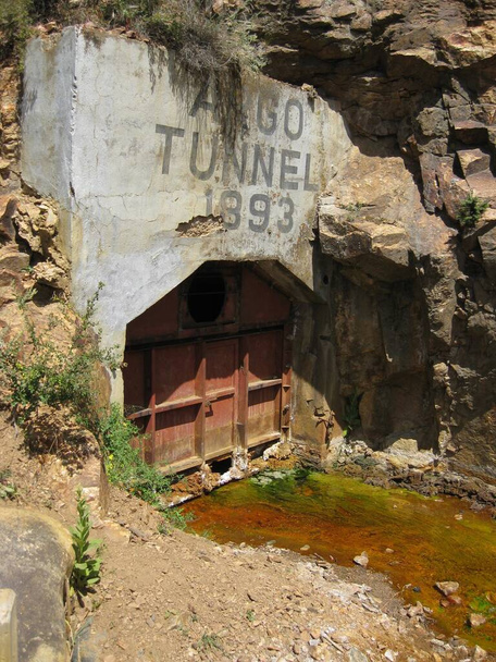 Argo Tunnel Gesloten Mijntoerisme in Colorado. Hoge kwaliteit foto - Foto, afbeelding