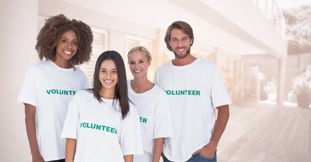 digital composite of volunteers - Photo, Image