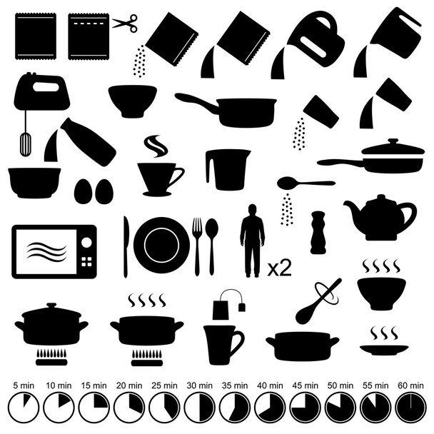 Návody a vaření, - Vektor, obrázek