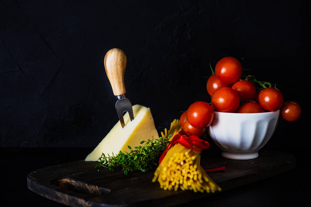 close-up shot of delicious italian pasta - Foto, Imagem