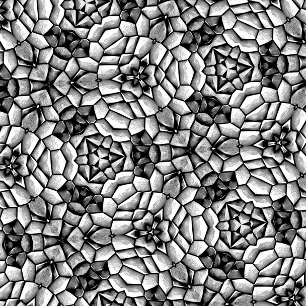 Abstract witte stenen Kaleidoscoop achtergrond - Foto, afbeelding