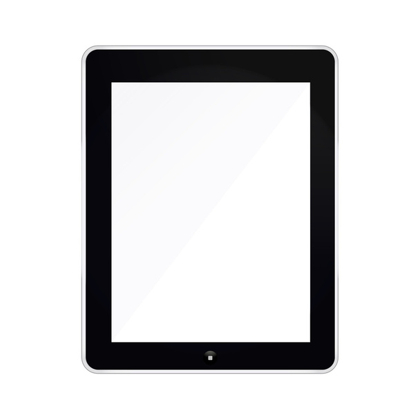 Tablet mockup Isolated beyaz üzerine siyah - Vektör, Görsel