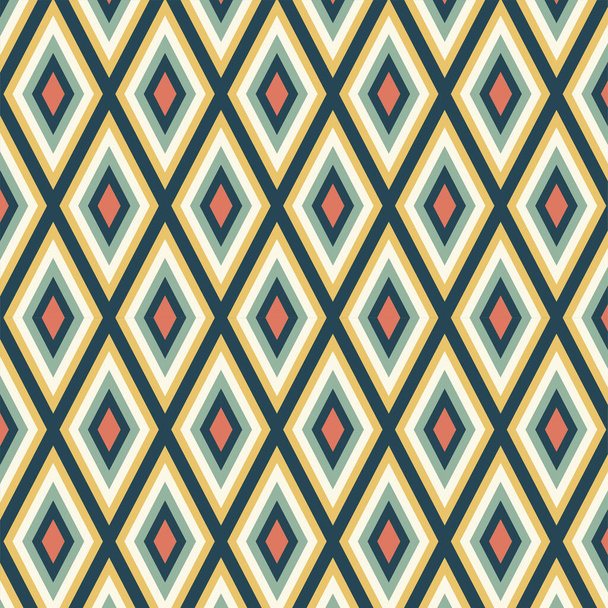 Seamless pattern in retro style. Abstract texture decorative 50`s, 60's, 70's style. Can be used for fabric, wallpaper, textile, wall decoration. Vector illustration - Διάνυσμα, εικόνα
