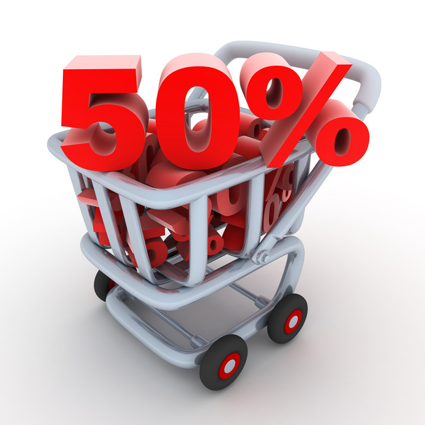 Cart and discount - Photo, Image