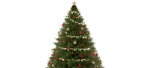 beautiful festive Christmas tree for new year or Christmas background - Foto, Imagem