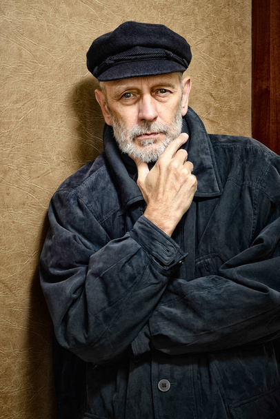 Portrait of a Man with Beard and a Cap  - Photo, Image