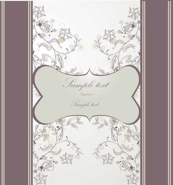 Floral greeting card - Vektor, obrázek