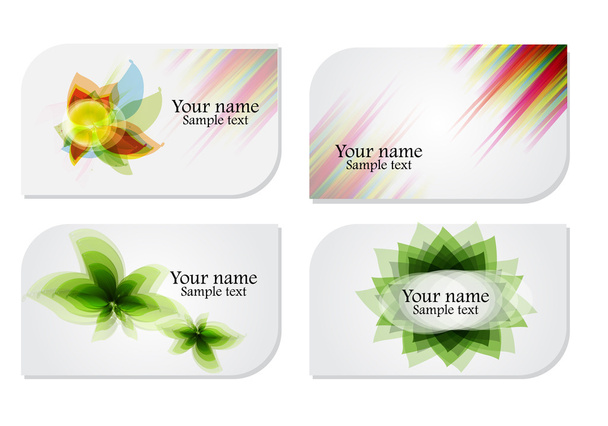 Set of abstract colorful card - Vector, Image