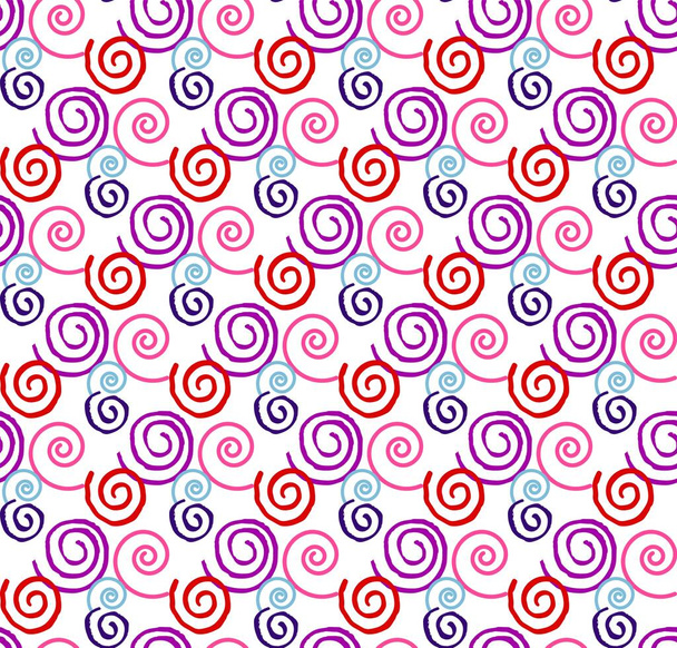 Minimalistyczna faktura kolorowych spirali - Wektor, obraz