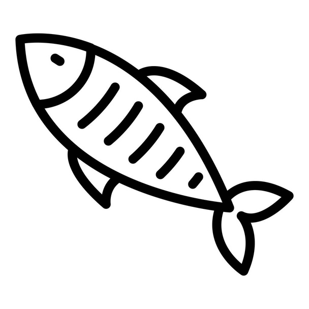 Montenegro fish icon outline vector. Map tour. Area atlas - Vector, afbeelding