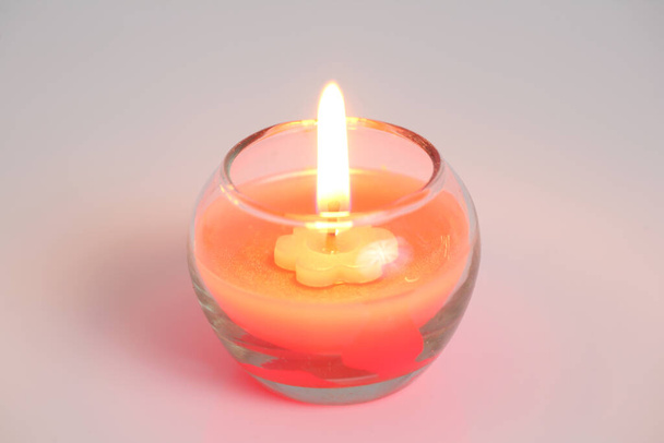 flower candle isolated in white background - Photo, Image