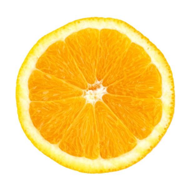 Nahaufnahme von Orange isoliert auf weißem Hintergrund  - Foto, Bild