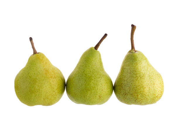 Ripe green pears isolated on a white background - Photo, Image