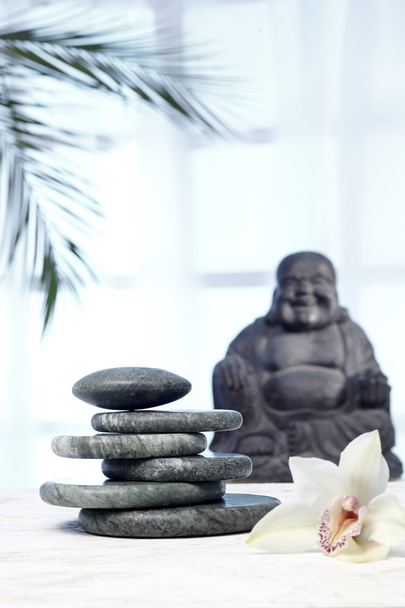 Горячие камни, нефрит, Будда, Орхидея
 - Фото, изображение