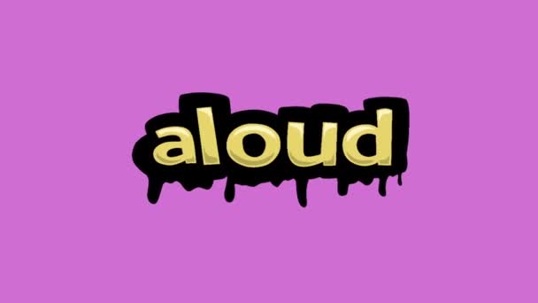 Ροζ οθόνη βίντεο κινουμένων σχεδίων γραμμένο ALOUD - Πλάνα, βίντεο