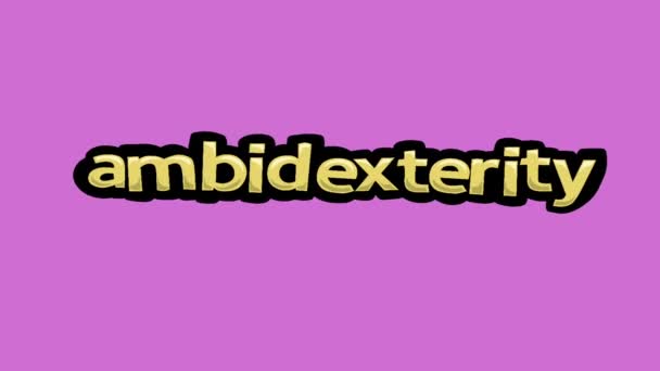 Vídeo de animación de pantalla rosa escrito AMBIDEXTERITY - Imágenes, Vídeo