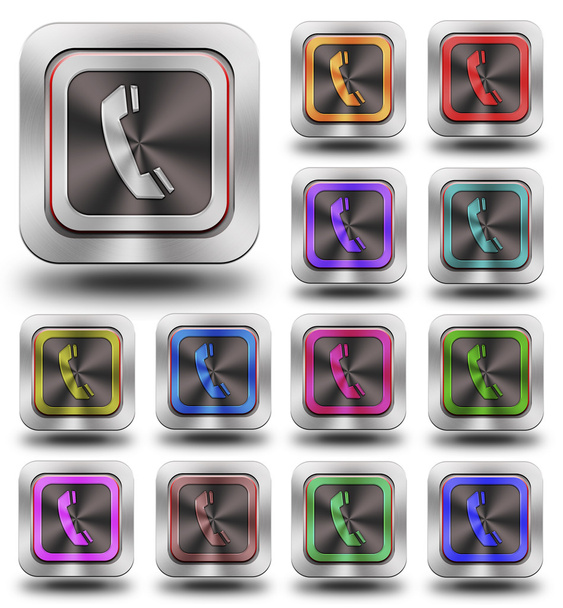 Алюминиевый телефон глянцевые иконки, сумасшедшие цвета
 - Фото, изображение