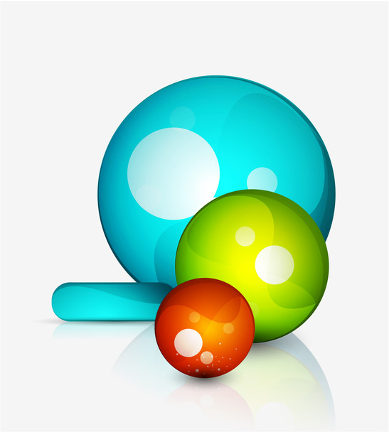 Glass sphere vector abstract background - Vector, Image