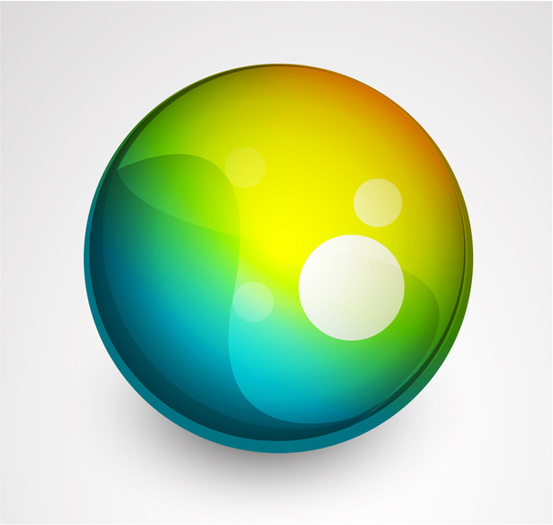 Abstract vector sphere button - Vector, Image