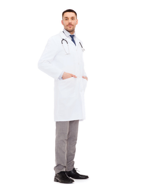 male doctor with stethoscope - Фото, изображение