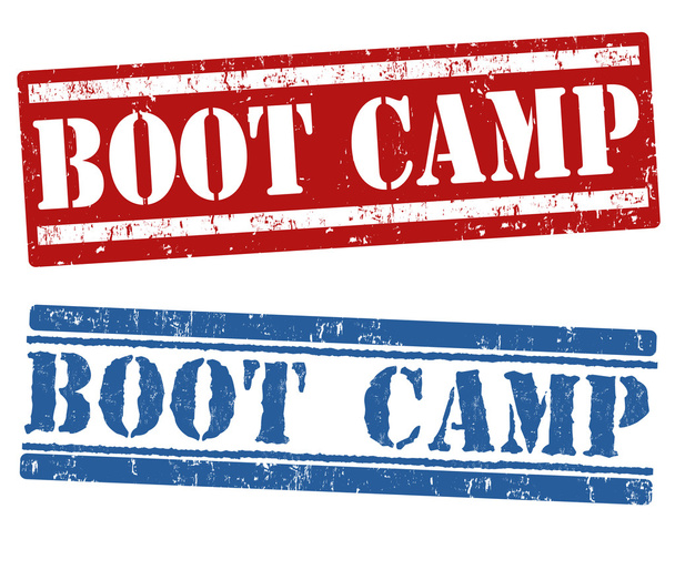 Boot camp stamps - Vector, Image