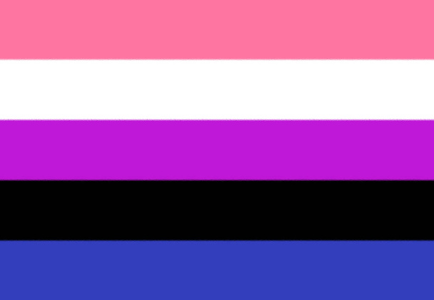 Piękna flaga Genderfluid - Zdjęcie, obraz