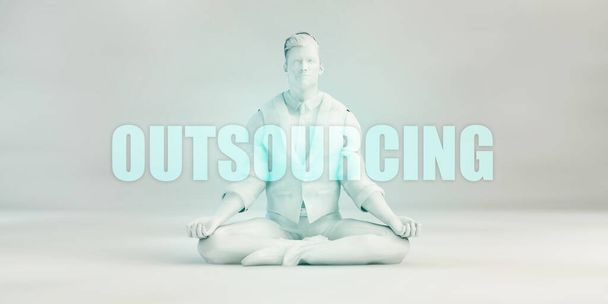 Outsourcing Snadné řešení na pozadí, zavřít - Fotografie, Obrázek