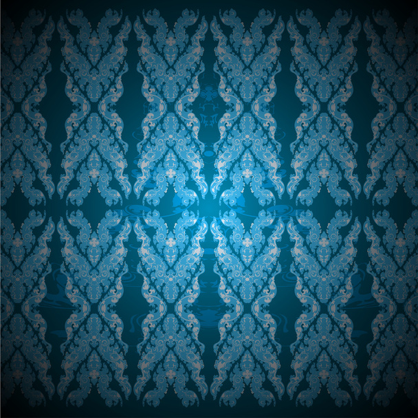 Art pattern blue color Bayon style - Vektor, kép