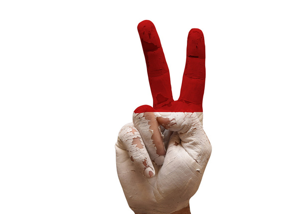 main faisant le signe V
 - Photo, image