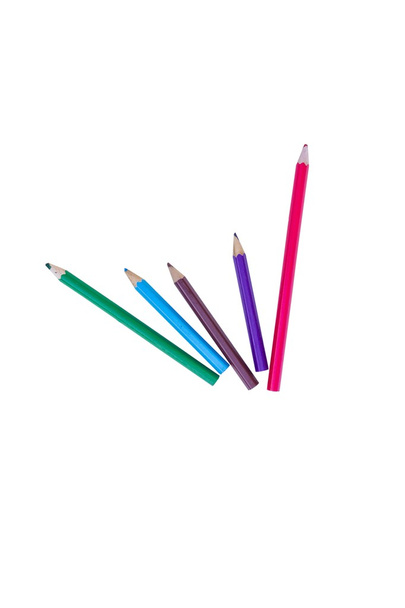 (Tameshigiri) színes ceruzák elszigetelt fehér background - Fotó, kép