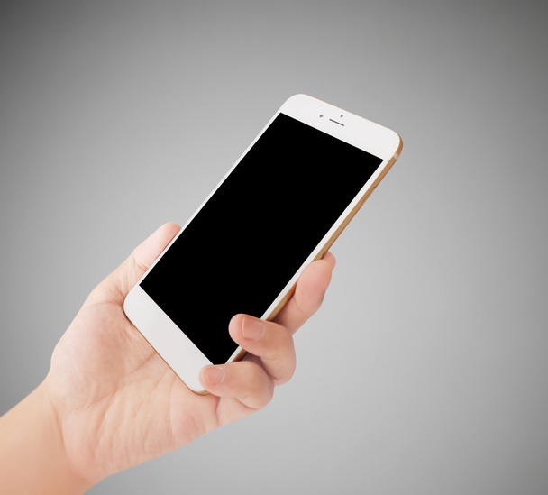 Teléfono inteligente en la mano
 - Foto, Imagen