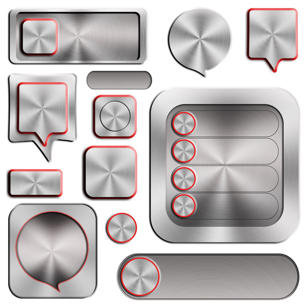 Ensemble de boutons modernes en aluminium
 - Photo, image