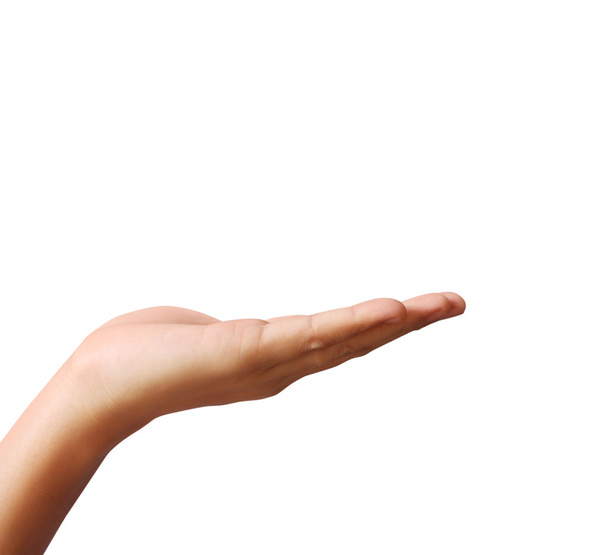 Homem mão sinal isolado no fundo branco - Foto, Imagem