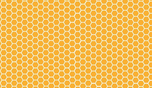 Yellow honeycomb hexagon texture - Vector, Image
