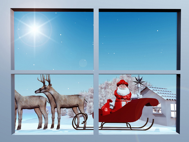 Papá Noel en su trineo
 - Foto, imagen