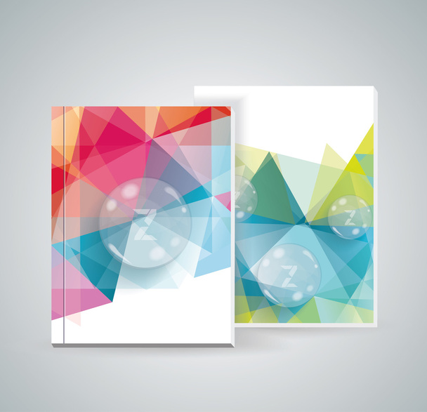 Magazine cover with pattern of geometric shapes - Vector, imagen