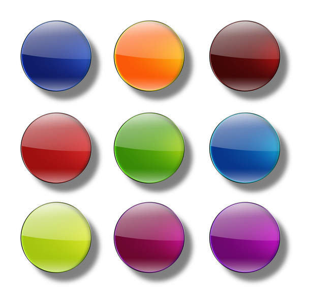 Web buttons glossy- round. - Photo, Image