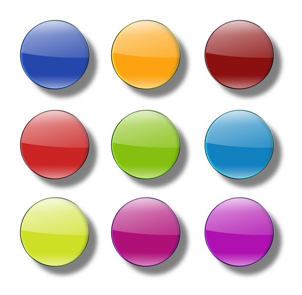 Web buttons glossy- round. - Foto, imagen