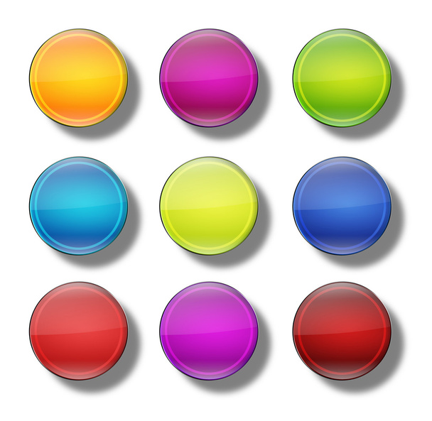 Web buttons glossy- round. - Foto, Imagen
