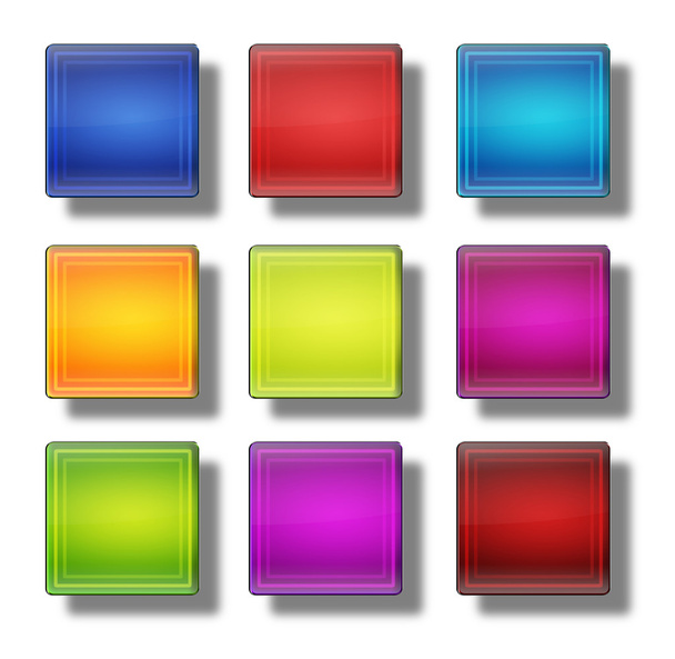 Web buttons- glossy square. - Photo, Image