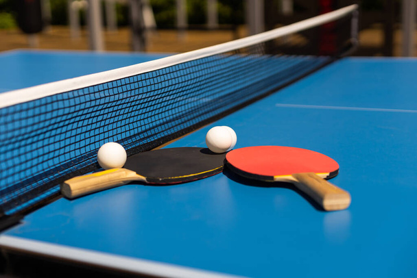 Table Tennis Ball and Bat - Photo, Image