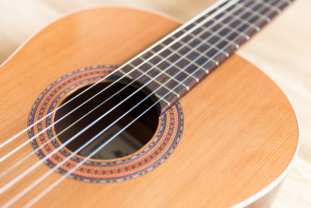acoustic guitar, close up  - Foto, Bild